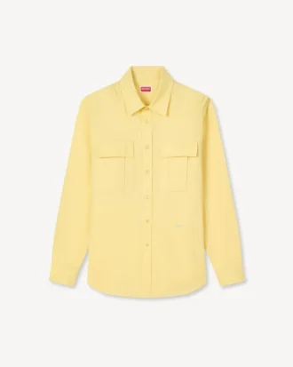 Cargo-Overshirt aus Baumwoll-Leinen