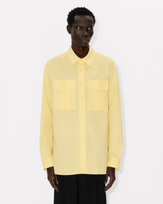Cargo-Overshirt aus Baumwoll-Leinen