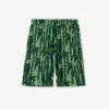 „Eden Jungle“ Bermudashorts aus strukturiertem French Terry