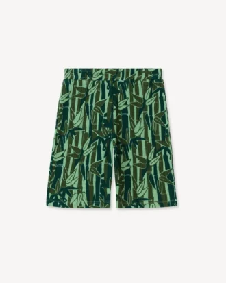 „Eden Jungle“ Bermudashorts aus strukturiertem French Terry