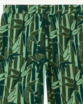 „Eden Jungle“ Bermudashorts aus strukturiertem French Terry