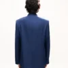 Einreihige, maßgeschneiderte Kimono-Jacke aus Schurwolle