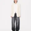 Einreihiger Kimono-Blazer aus Schurwolle