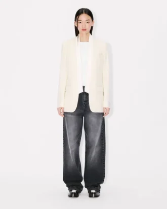 Einreihiger Kimono-Blazer aus Schurwolle