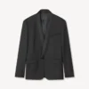 Einreihiger, taillierter Kimono-Blazer aus Schurwolle