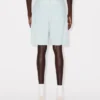 Gerade geschnittene Shorts aus Chambray in Stone Bleach