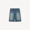Gerade geschnittene Shorts aus japanischem Denim