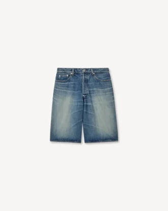 Gerade geschnittene Shorts aus japanischem Denim