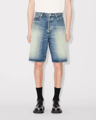 Gerade geschnittene Shorts aus japanischem Denim