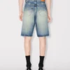 Gerade geschnittene Shorts aus japanischem Denim