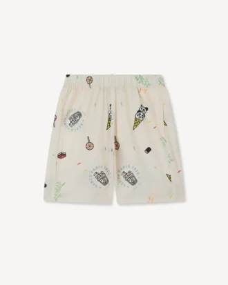 „Happy Sweet“ Bermudashorts aus Baumwollpopeline