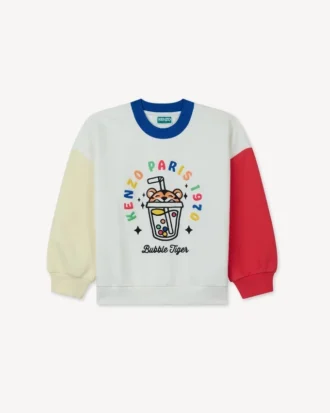 „Happy Sweet“ Sweatshirt mit Stickerei aus French Terry