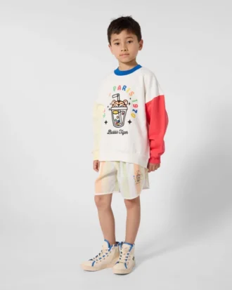 „Happy Sweet“ Sweatshirt mit Stickerei aus French Terry