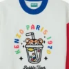 „Happy Sweet“ Sweatshirt mit Stickerei aus French Terry