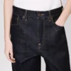 Jeans mit niedriger Taille aus japanischem Denim