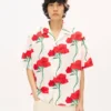 Kenzo Archive Rose‘ Hawaiihemd mit kurzen Ärmeln aus Baumwolle