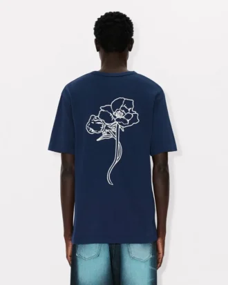 Kenzo Archive Rose‘ Hemd aus Baumwolle mit gesticktem Umriss