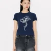 Kenzo Archive Rose‘ Hemd mit Umrandung aus Baumwolle