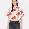 Kenzo Archive Rose‘ Kurzarmhemd aus Baumwollpopeline