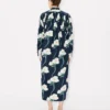 Kenzo Archive Rose‘ Oversized-Plisseekleid aus Baumwolle und Seide