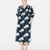 Kenzo Archive Rose‘ Oversized-Plisseekleid aus Baumwolle und Seide