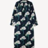 Kenzo Archive Rose‘ Oversized-Plisseekleid aus Baumwolle und Seide