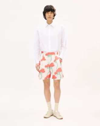 Kenzo Archive Rose‘ Tailored Shorts aus technischem Taft