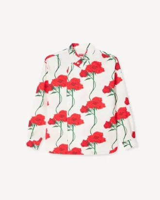 Kenzo Archive Rose‘ Zweireihiges Hemd aus Baumwolle