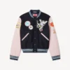 Kenzo Badges‘ bestickte College-Jacke aus Wolle