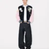 Kenzo Badges‘ bestickte College-Jacke aus Wolle