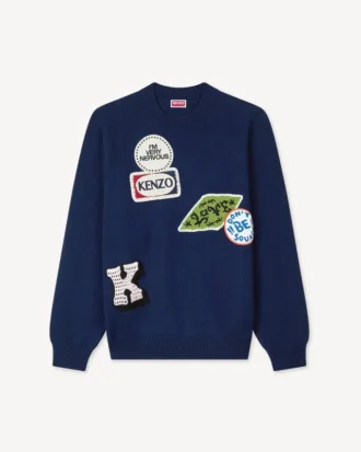 Kenzo Badges‘ bestickter Pullover aus Baumwollwolle