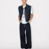 Kenzo Badges‘ Cut-off-Trucker-Jacke aus japanischem Denim