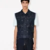 Kenzo Badges‘ Cut-off-Trucker-Jacke aus japanischem Denim