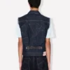 Kenzo Badges‘ Cut-off-Trucker-Jacke aus japanischem Denim