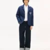 Kenzo Badges‘ gesteppte Workwear-Jacke aus Cupro
