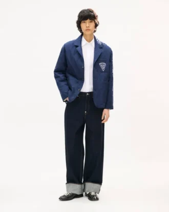 Kenzo Badges‘ gesteppte Workwear-Jacke aus Cupro