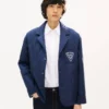 Kenzo Badges‘ gesteppte Workwear-Jacke aus Cupro