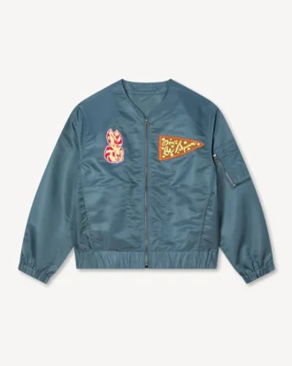 Kenzo Badges‘ Leichte Bomberjacke ohne Kragen
