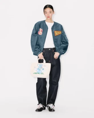 Kenzo Badges‘ Leichte Bomberjacke ohne Kragen