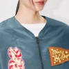 Kenzo Badges‘ Leichte Bomberjacke ohne Kragen