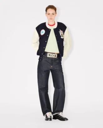 „Kenzo Badges“ Oversize-Varsity-Blouson aus Wolle