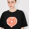 „Kenzo Boke Heart“ lockeres T-Shirt aus Baumwolle