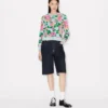 Kenzo Cardigan mit Blumenverzierung aus Baumwollmischung