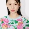 Kenzo Cardigan mit Blumenverzierung aus Baumwollmischung