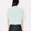 „Kenzo Cartoon“ besticktes Kurzarmhemd aus Stone Bleach Chambray