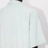 „Kenzo Cartoon“ besticktes Kurzarmhemd aus Stone Bleach Chambray