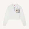 „Kenzo Cartoon“ besticktes, kurzes Polo-Sweatshirt aus Baumwolle