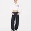 „Kenzo Cartoon“ besticktes, kurzes Polo-Sweatshirt aus Baumwolle