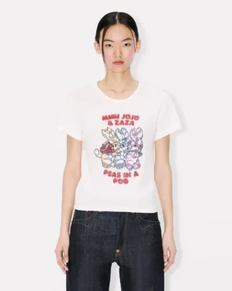 „Kenzo Cartoon“ besticktes T-Shirt aus Baumwolle