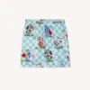 „Kenzo Cartoon“ Elastische Shorts aus Baumwoll-Seersucker